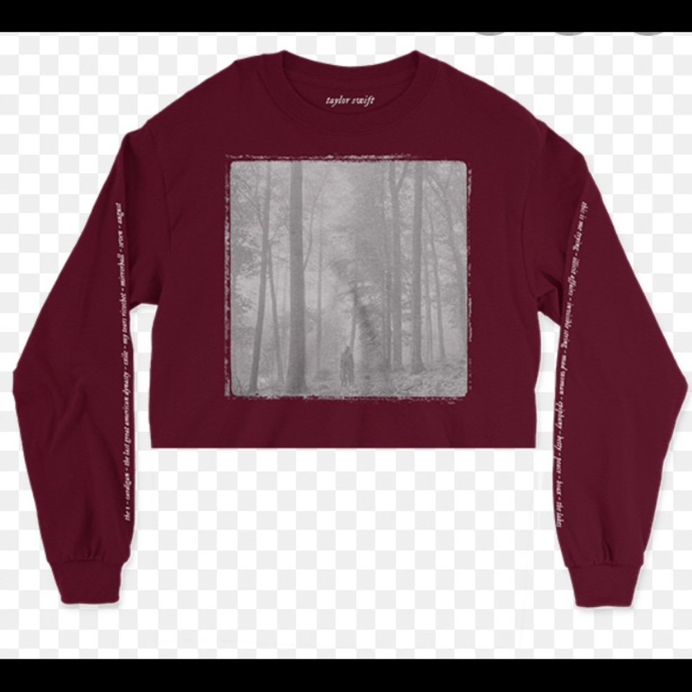 Taylor Swift folklore cropped long sleeve